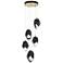 Chrysalis 16.1"W 5-Light Modern Brass Large Black Crystal Standard Pen