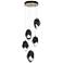 Chrysalis 16.1"W 5-Light Soft Gold Large Black Crystal Standard Pendan