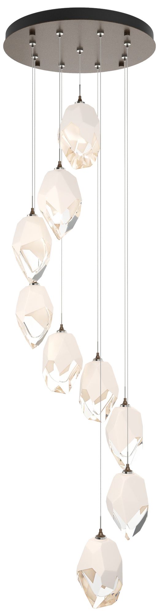 Chrysalis 20.5" 9-Light Crystal Bronze Long Pendant Made to Order