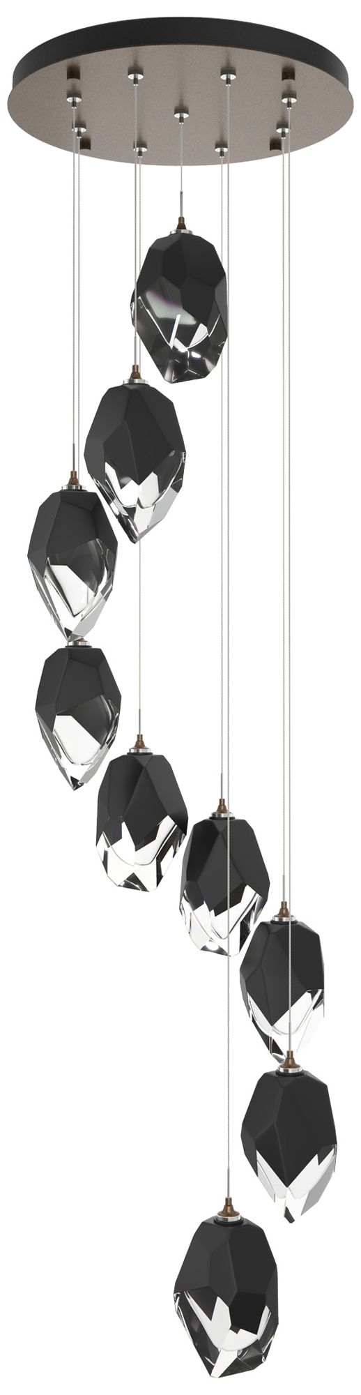 Chrysalis 20.5" 9-Light Crystal Bronze Long Pendant Made to Order