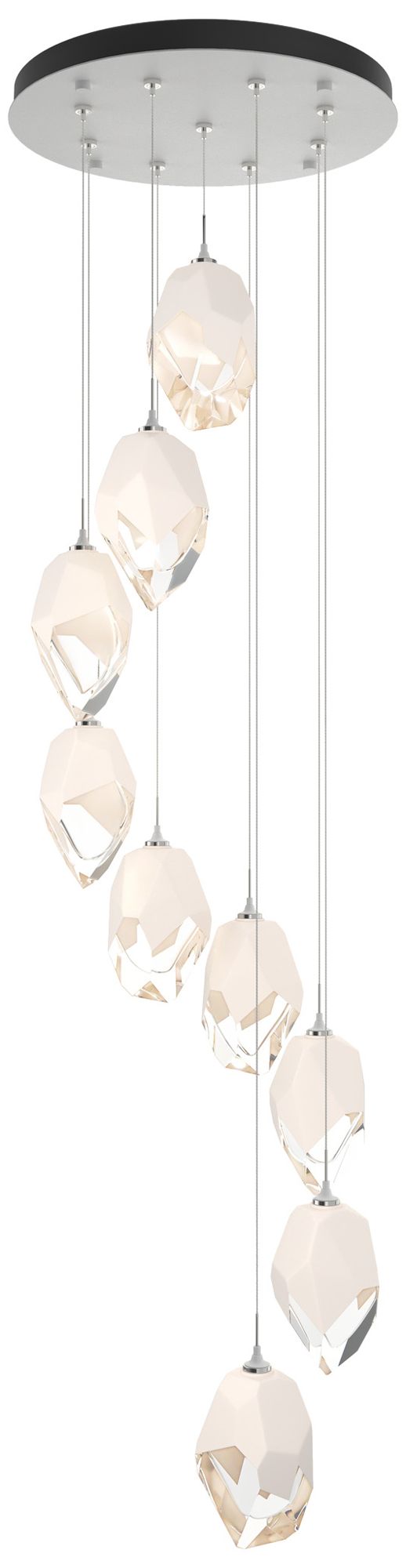 Chrysalis 20.5" 9-Light Crystal White Long Pendant Made to Order