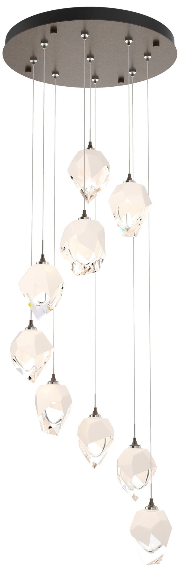 Chrysalis 20.5" 9-Light Small Crystal Bronze Long Pendant Made to Orde