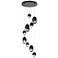 Chrysalis 20.5" Wide 9-Light Mixed Crystal Black Crystal Ink Long Pend
