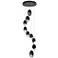 Chrysalis 20.5"W 9-Light Black Crystal Black Large Crystal Standard Pe