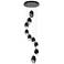 Chrysalis 20.5"W 9-Light Large Black Crystal Rubbed Bronze Long Pendan