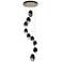 Chrysalis 20.5"W 9-Light Large Black Crystal Soft Gold Long Pendant