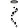 Chrysalis 20.5"W 9-Light Mixed Black Crystal Dark Smoke Long Pendant