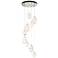 Chrysalis 20.5"W 9-Light Mixed Crystal White Crystal Sterling Long Pen
