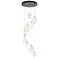Chrysalis 20.5"W 9-Light Mixed White Crystal Rubbed Bronze Long Pendan