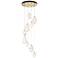 Chrysalis 20.5"W 9-Light Modern Brass Mixed White Crystal Standard Pen