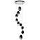 Chrysalis 20.5"W 9-Light Platinum Large Black Crystal Standard Pendant