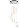 Chrysalis 20.5"W 9-Light Small White Crystal Vintage Platinum Long Pen
