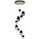 Chrysalis 20.5"W 9-Light Soft Gold Mixed Black Crystal Standard Pendan