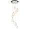Chrysalis 20.5"W 9-Light Sterling Mixed White Crystal Standard Pendant