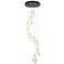 Chrysalis 20.5"W 9-Light White Crystal Black Large Crystal Standard Pe