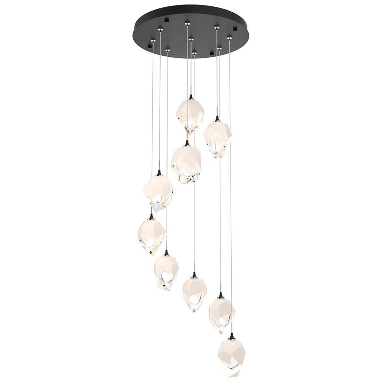 Image 1 Chrysalis 20.5"W 9-Light White Crystal Black Small Crystal Standard Pe