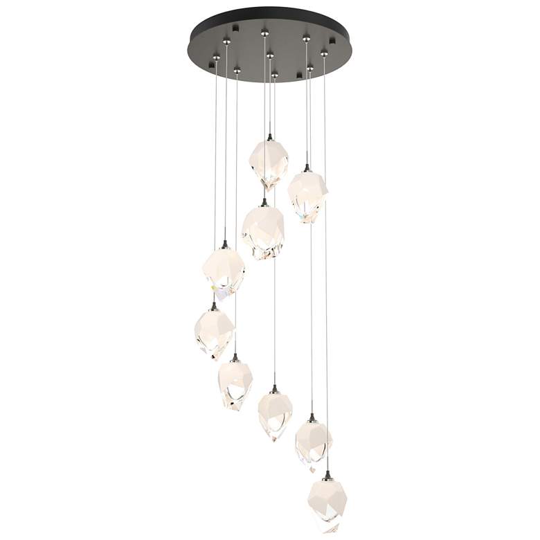 Image 1 Chrysalis 20.5"W 9-Light White Crystal Smoke Small Crystal Standard Pe