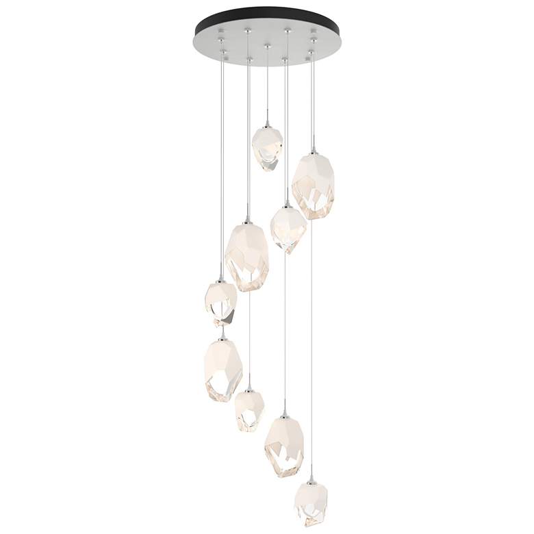 Image 1 Chrysalis 20.5"W 9-Light White Crystal White Mixed Crystal Standard Pe