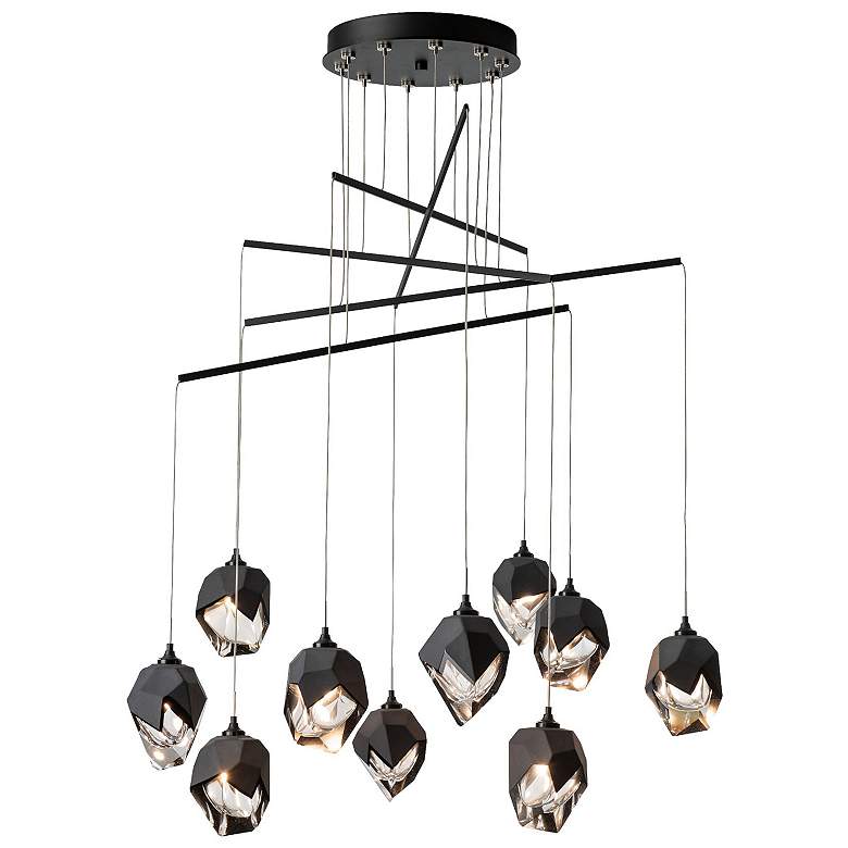 Image 1 Chrysalis 37.2" Wide 10-Light Small Black Crystal Mobile Pendant