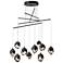 Chrysalis 37.2" Wide 10-Light Small Black Crystal Mobile Pendant