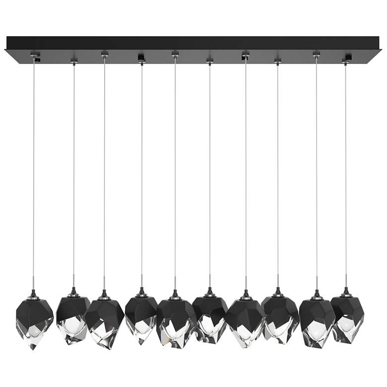 Image 1 Chrysalis 44.5"W 10-Light Black Crystal Ink Small Crystal Standard Pen