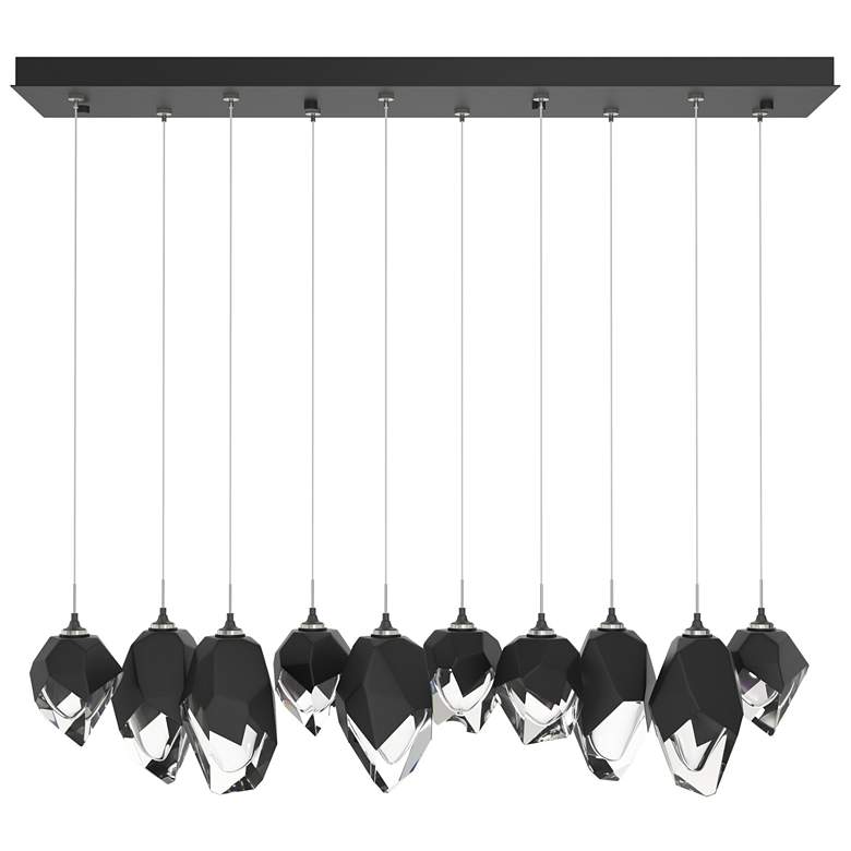 Image 1 Chrysalis 44.5"W 10-Light Black Mixed Black Crystal Standard Pendant