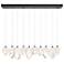 Chrysalis 44.5"W 10-Light Black Mixed White Crystal Standard Pendant