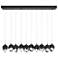 Chrysalis 44.5"W 10-Light Black Small Black Crystal Standard Pendant