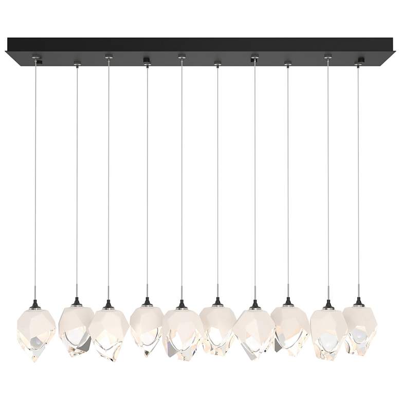 Image 1 Chrysalis 44.5"W 10-Light Black Small White Crystal Standard Pendant