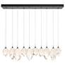 Chrysalis 44.5"W 10-Light Natural Iron Mixed White Crystal Standard Pe