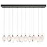 Chrysalis 44.5"W 10-Light Natural Iron Small White Crystal Standard Pe