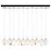 Chrysalis 44.5"W 10-Light Platinum Small White Crystal Standard Pendan