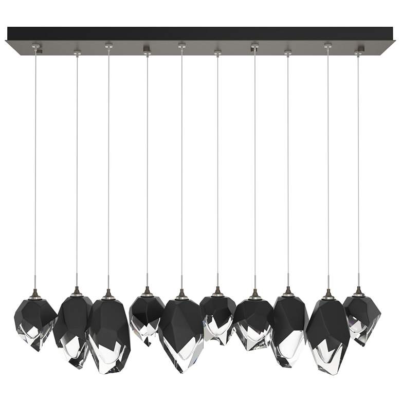 Image 1 Chrysalis 44.5"W 10-Light Smoke Mixed Black Crystal Standard Pendant