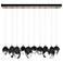 Chrysalis 44.5"W 10-Light Soft Gold Mixed Black Crystal Standard Penda