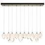 Chrysalis 44.5"W 10-Light Soft Gold Mixed White Crystal Standard Penda