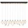 Chrysalis 44.5"W 10-Light Soft Gold Mixed White Crystal Standard Penda