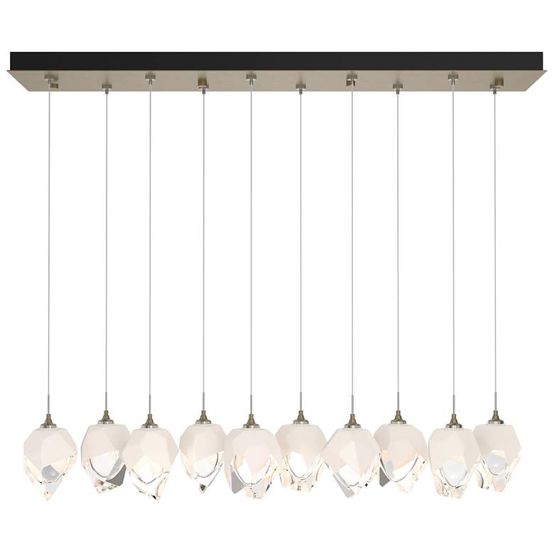 Image 1 Chrysalis 44.5"W 10-Light Soft Gold Small White Crystal Standard Penda