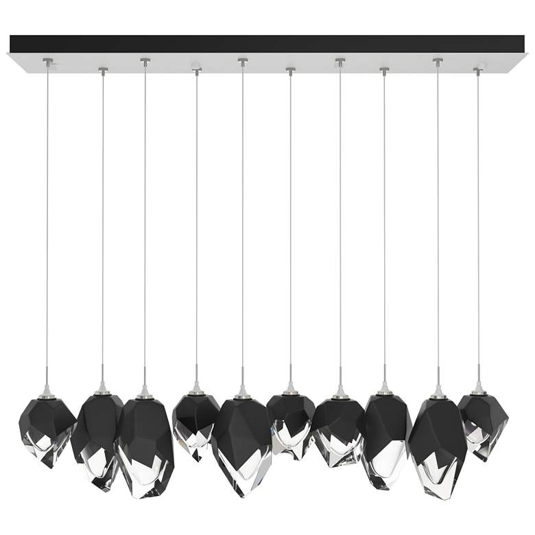 Image 1 Chrysalis 44.5"W 10-Light White Mixed Black Crystal Standard Pendant