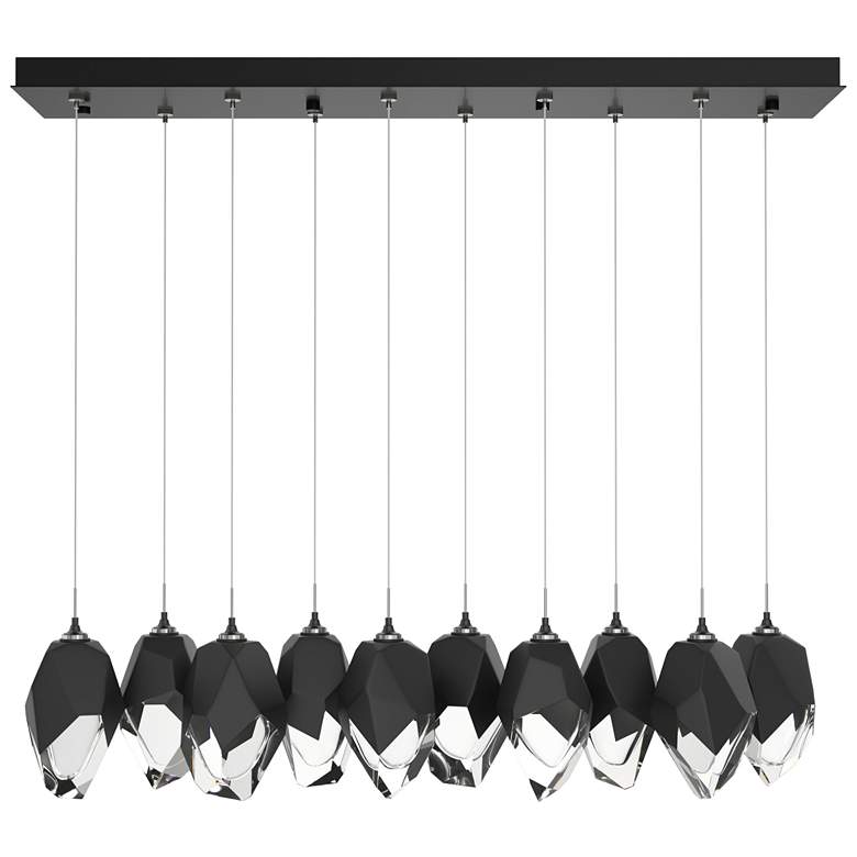 Image 1 Chrysalis 44.7"W 10-Light Black Crystal Ink Large Crystal Standard Pen