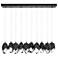 Chrysalis 44.7"W 10-Light Black Crystal Ink Large Crystal Standard Pen