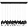 Chrysalis 44.7"W 10-Light Black Large Black Crystal Standard Pendant