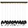 Chrysalis 44.7"W 10-Light Modern Brass Large Black Crystal Standard Pe