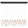 Chrysalis 44.7"W 10-Light Natural Iron Large White Crystal Standard Pe