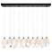 Chrysalis 44.7"W 10-Light White Crystal Ink Large Crystal Standard Pen