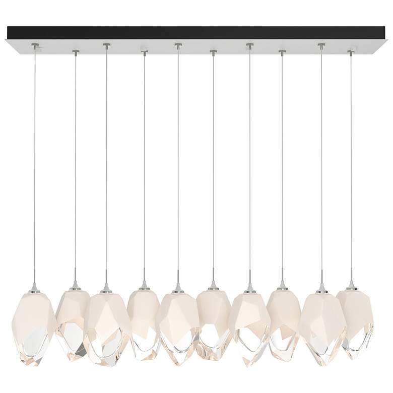 Image 1 Chrysalis 44.7"W 10-Light White Large White Crystal Standard Pendant