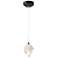 Chrysalis 5.5" Wide White Crystal Ink Small Standard Pendant