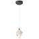 Chrysalis 5.5" Wide White Crystal Natural Iron Small Standard Pendant