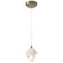 Chrysalis 5.5" Wide White Crystal Soft Gold Small Standard Pendant