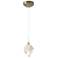 Chrysalis 5.5" Wide White Crystal Soft Gold Small Standard Pendant