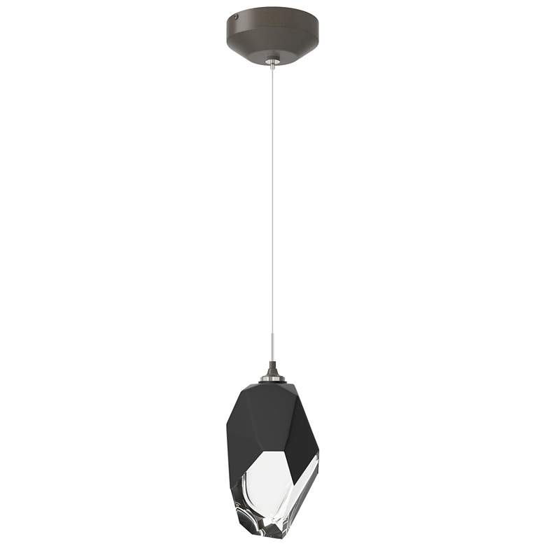 Image 1 Chrysalis 6.1" Wide Black Crystal Dark Smoke Large Standard Pendant